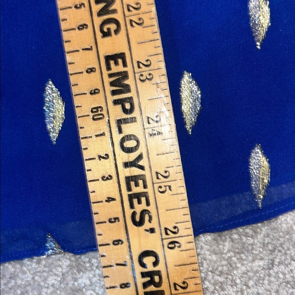Lilly Pulitzer Shea Silk in Lapis Lazuli Blue Metallic Gold Size M - Picture 8 of 9